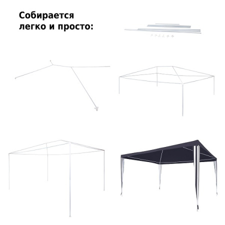 Тент садовый Green Glade 1030 3х4х2,5м полиэстер