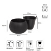 Кашпо для цветов Prosperplast Beton Bowl 3,9 л, чёрный