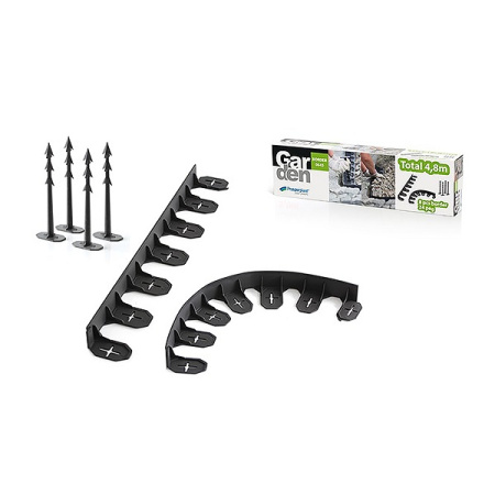 Бордюр садовый Prosperplast Border 4,5см/4,8м, антрацит