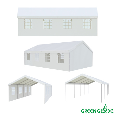 Тент-шатер Green Glade 1093 4х8х3,1м полиэтилен 2 коробки