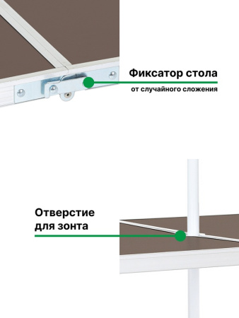 Набор мебели для пикника Green Glade M790-2 (коричневый)