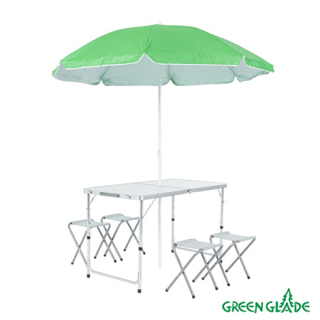 Набор мебели для пикника Green Glade M790-1 (мраморный белый)