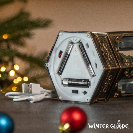 Новогодний фонарь Winter Glade Шестигранный F25-1