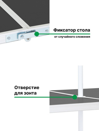 Набор мебели для пикника Green Glade M790-5 (темно-серый)