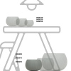 Кашпо для цветов Prosperplast Beton Bowl 3,9 л, бетон