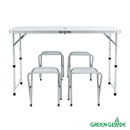 Набор мебели для пикника Green Glade M790-1 (мраморный белый)