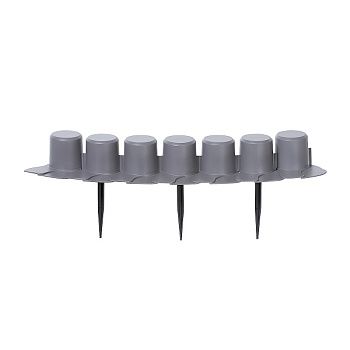 Бордюр садовый Prosperplast Palisada 6см/4,05м, серый