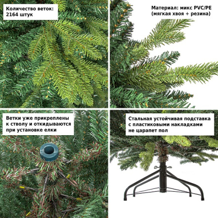 Елка искусственная Royal Christmas Arkansas Premium PVC/PE 240см
