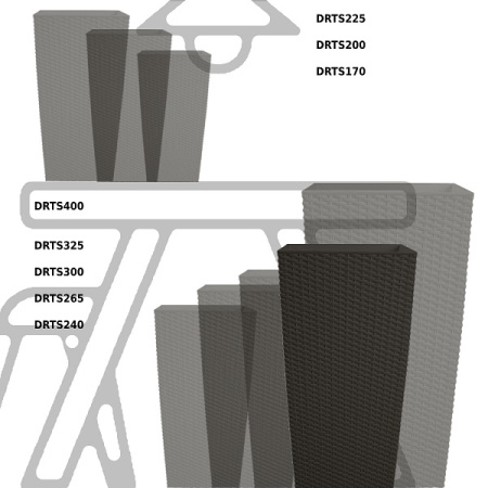Кашпо для цветов Prosperplast Rato Square 49+21л, венге
