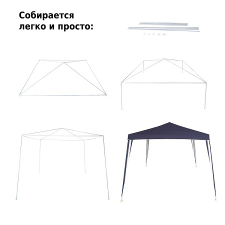 Тент садовый Green Glade 1022 2,4х2,4м/3x3x2,5м полиэстер