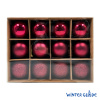 Набор ёлочных шаров Winter Glade, пластик, 6 см, 12 шт, красный микс