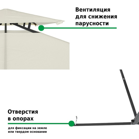 Тент садовый Green Glade 43301 3х3х2,45 м полиэстер