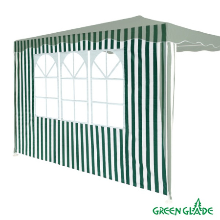 Стенка для садового тента Green Glade 1,95х2,95м полиэстер с окном зеленая