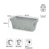 Кашпо для цветов Prosperplast Cube Case Beton 25,5л, бетон 