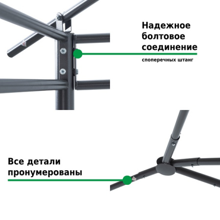 Тент садовый Green Glade 1149 3х4х2,65/2 м полиэстер 