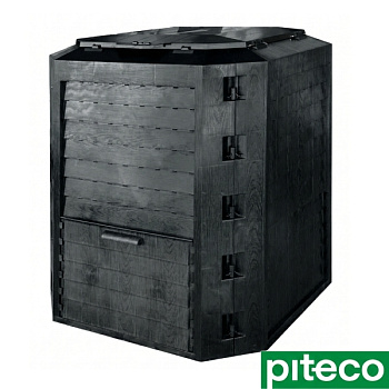 Компостер Piteco Module с крышкой 800 чёрный 