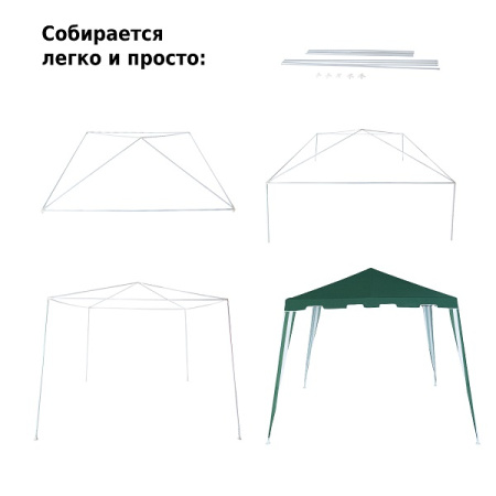 Тент садовый Green Glade 1018 2,4х2,4м/3x3x2,5м полиэстер
