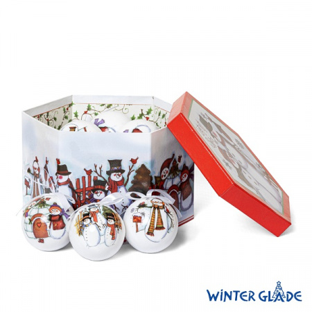 Набор ёлочных шаров Winter Glade, папье-маше, 14 шт.