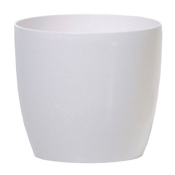 Кашпо для цветов Prosperplast Coubi Round 0.5л, белый