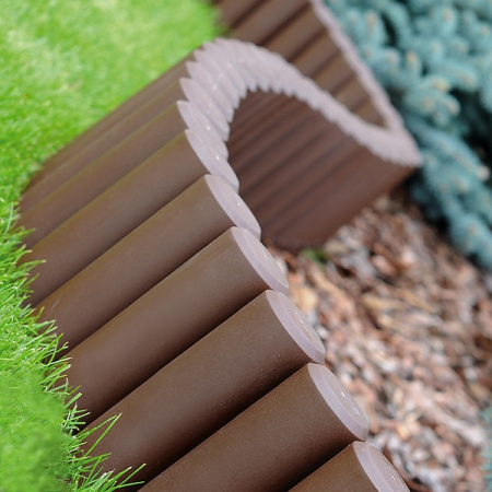 Ограждение для клумб Prosperplast Palisada 15,5см/2,7м, коричневый