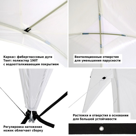 Палатка-шатер Green Glade 1260 4,5х4,5х2,65/2м полиэстер