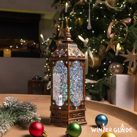 Новогодний фонарь Winter Glade Шестигранный F27-1