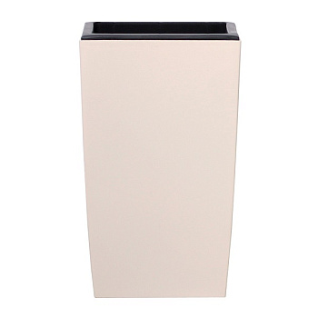 Кашпо для цветов Prosperplast Coubi Square High 30+19л, кремовый