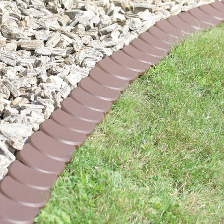 Бордюр садовый Prosperplast Palisada 1,2см/3,8м, коричневый