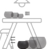 Кашпо для цветов Prosperplast Beton Bowl 3,9 л, чёрный
