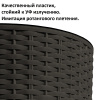 Кашпо для цветов Prosperplast Rato Round 37.65+35л, венге