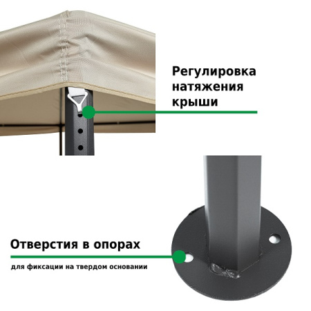 Шатер-беседка Green Glade 1080 2х2х2м полиэстер