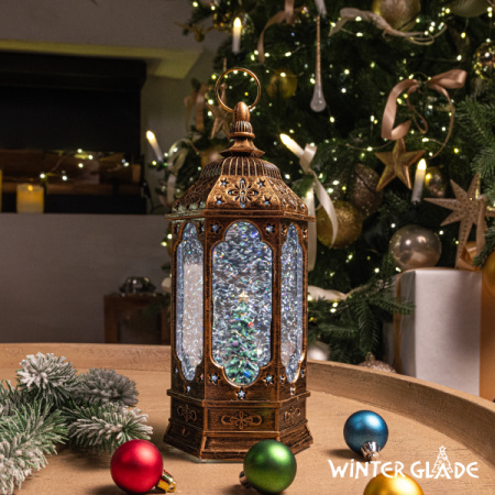 Новогодний фонарь Winter Glade Шестигранный F27-1