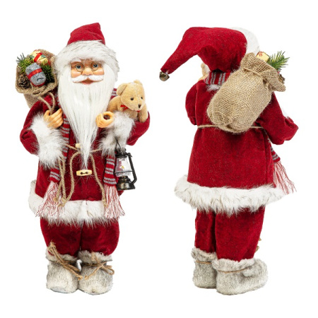 Фигурка Дед Мороз 46 см (красный вельвет) 