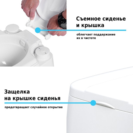 Биотуалет Lupmex 79122P 18л с индикатором с пробниками гранул