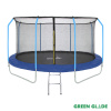 Батут уличный Green Glade с сеткой и лестницей 12-футовый 4 ножки 8 стоек (2 кор.)