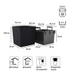 Кашпо для цветов Prosperplast Rato Low 15,8+11л, антрацит