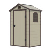 Сарай WOTEX Storage-01-1, бежевый с коричневым, 134*104*204 см