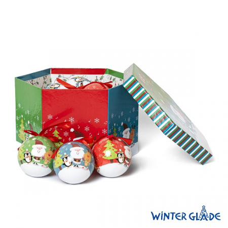 Набор ёлочных шаров Winter Glade, папье-маше, 14 шт.