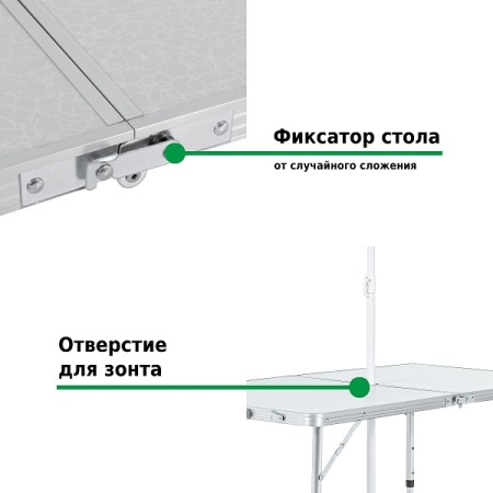 Набор мебели для пикника Green Glade M790-1 (мраморный белый)