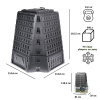 Компостер Prosperplast Biocompo 900л, черный