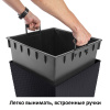 Кашпо для цветов Prosperplast Rato Square 91,5+37л, антрацит