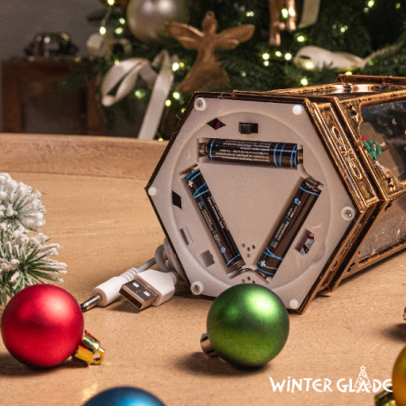 Новогодний фонарь Winter Glade Шестигранный F27-1